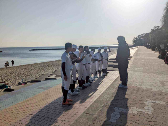 冬の海岸トレーニング